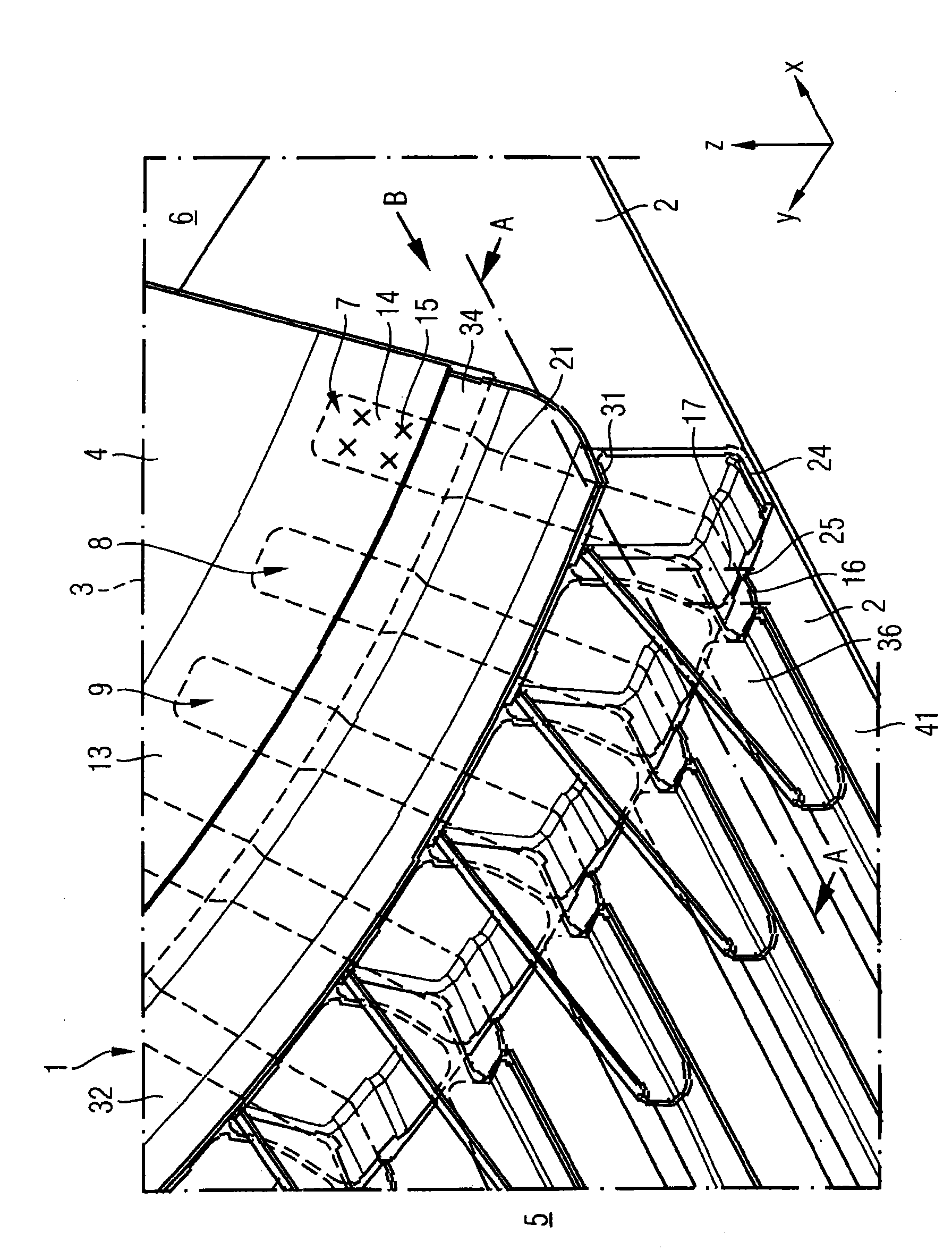 Structure, especially a fuselage structure of an aircraft or a spacecraft