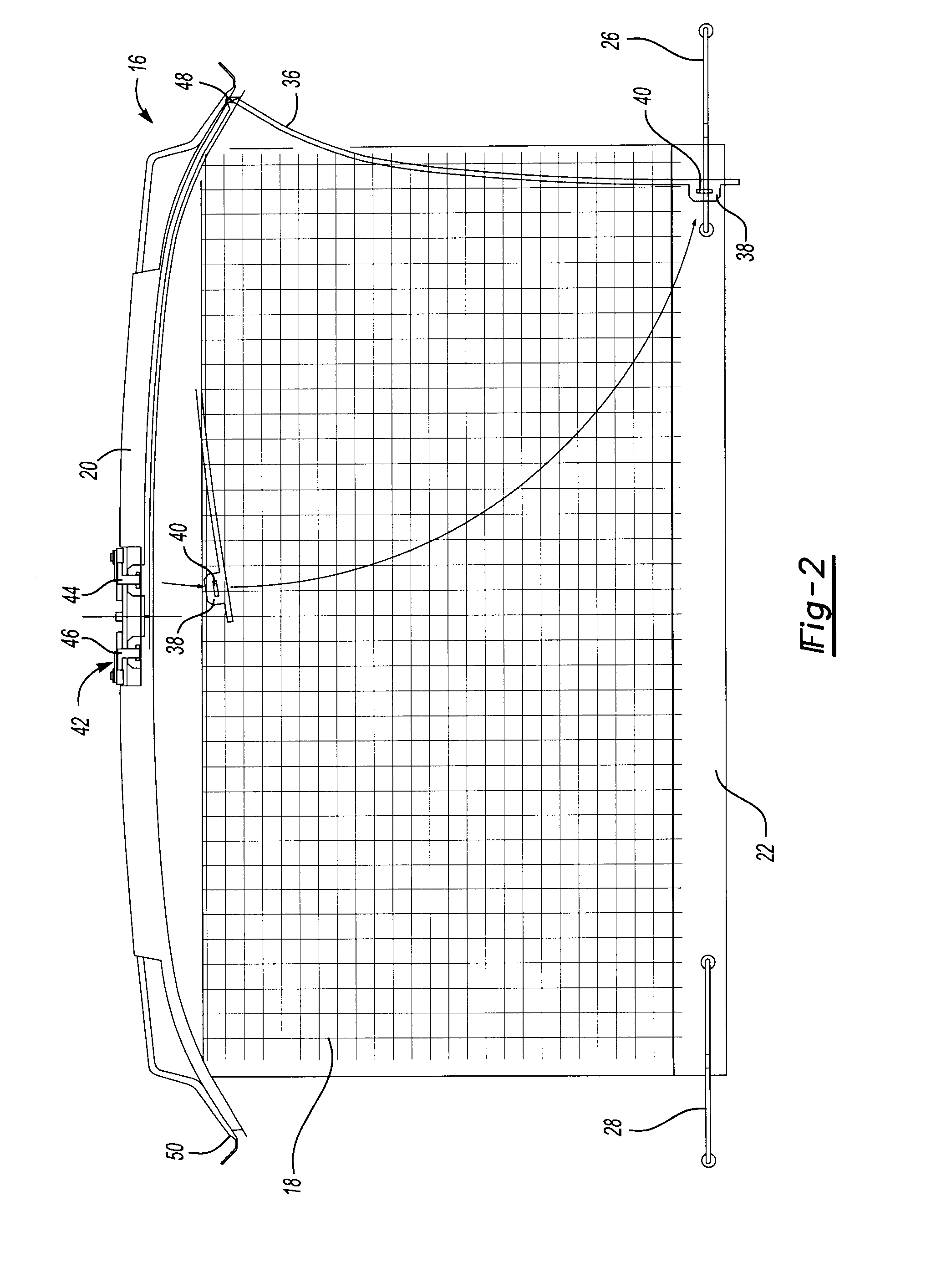 Integrated cargo net for a vehicle