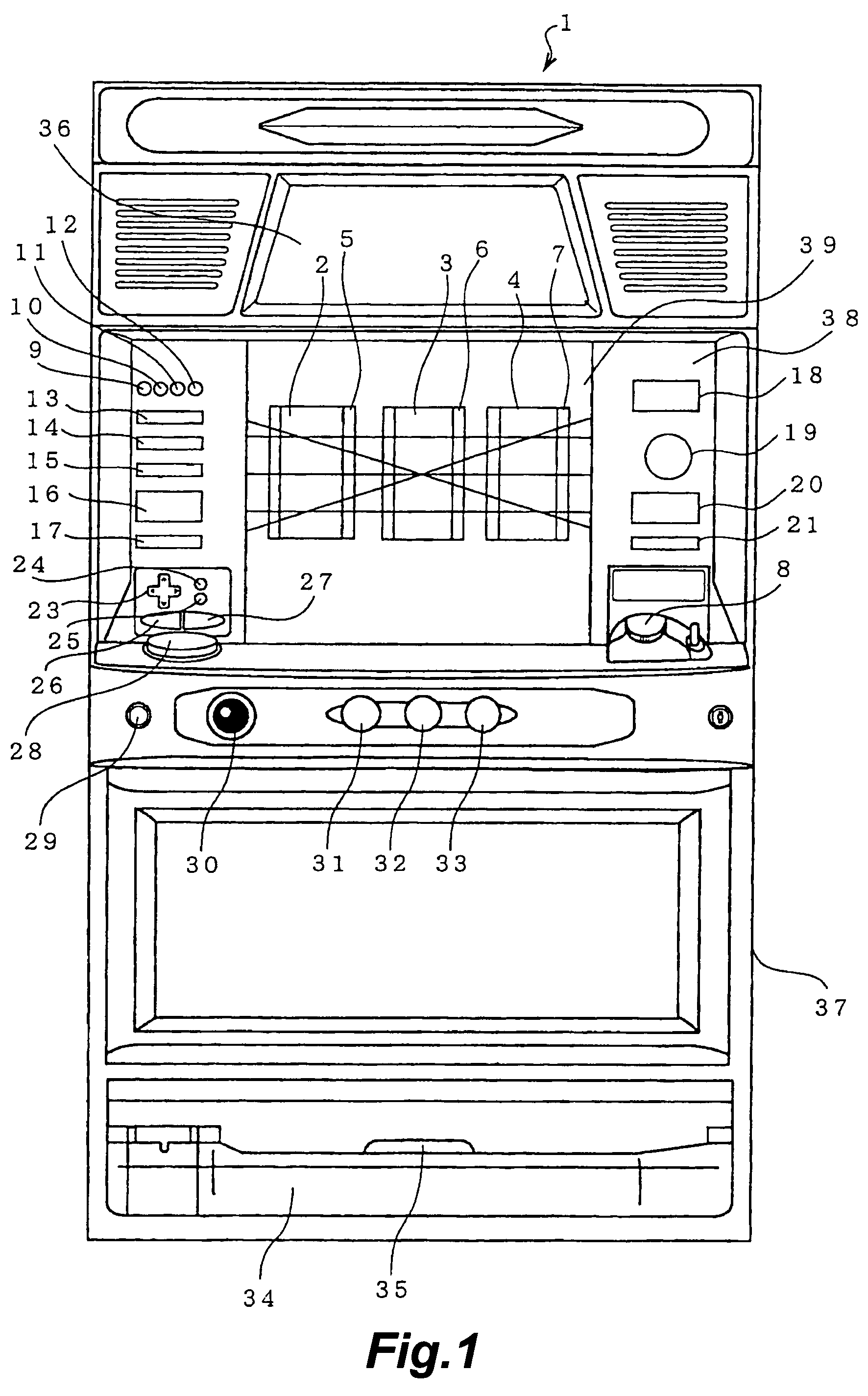 Gaming machine having transparent LCD in front of variable display device, the LCD having a light-guiding plate and a reflective plate