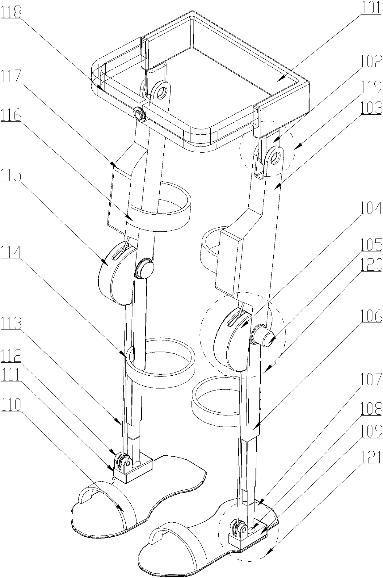 Wearable power-assisted lifting exoskeleton device