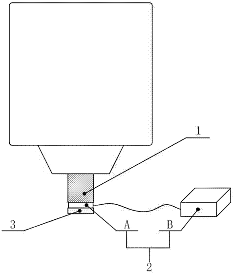 Flow field pressure transducer of immersion lithography machine based on PVDF (polyvinylidene fluoride)