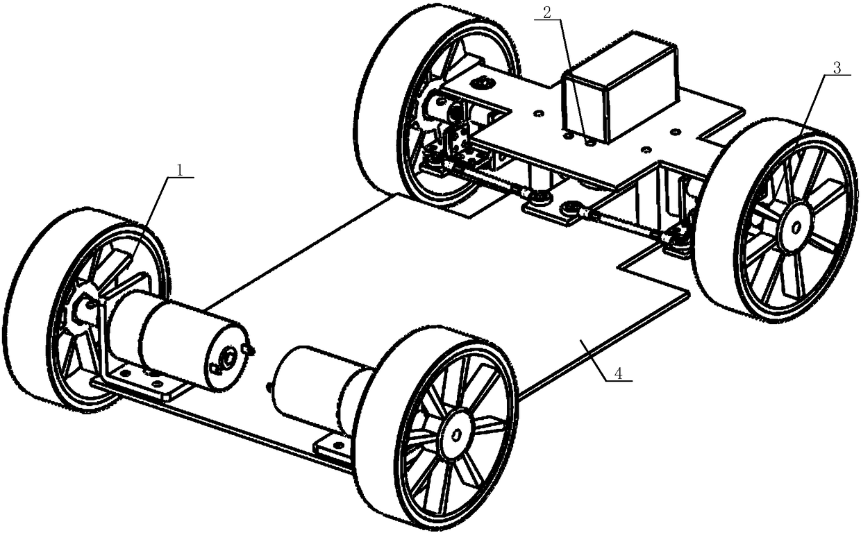 An intelligent car competition car model chassis