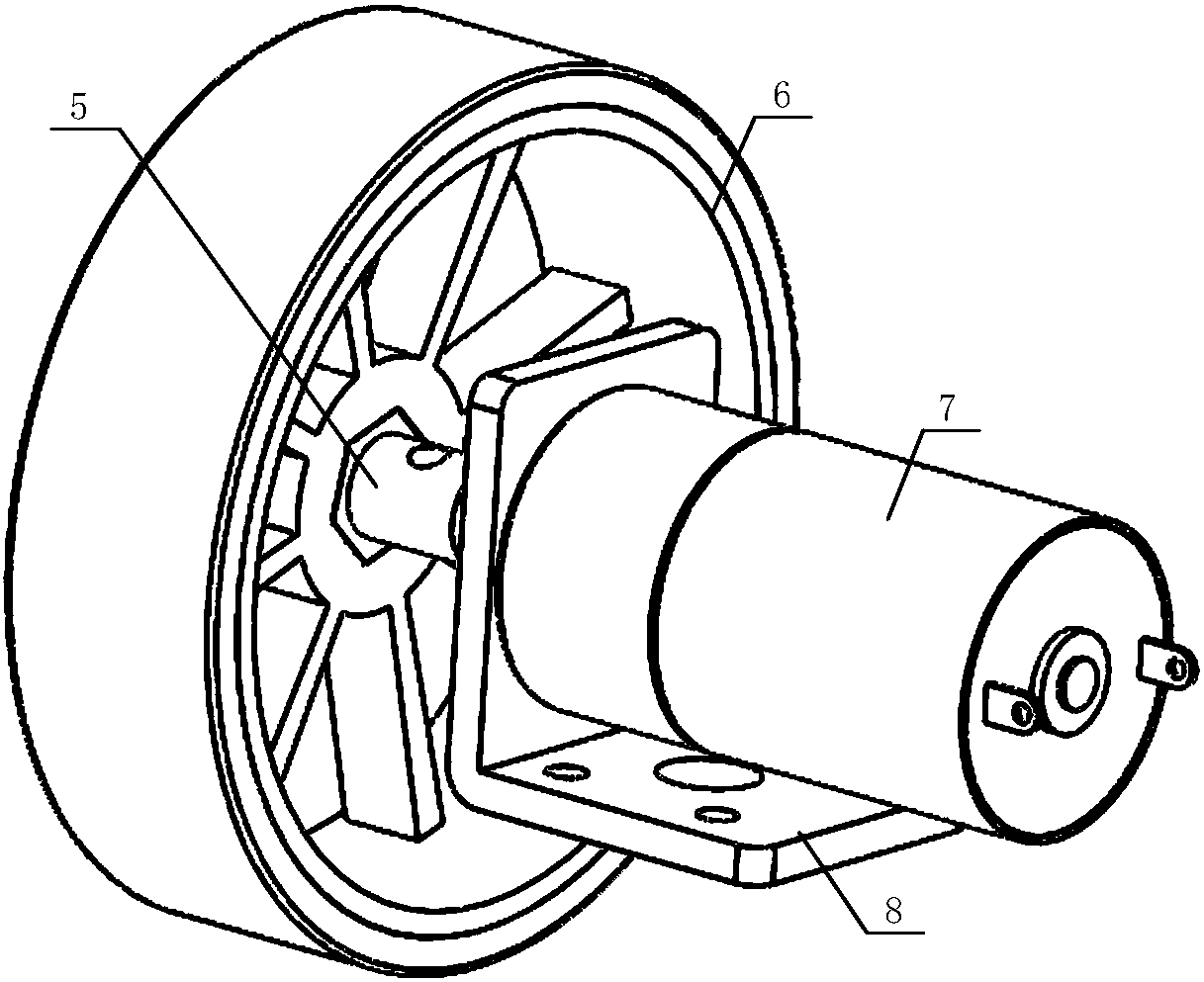 An intelligent car competition car model chassis