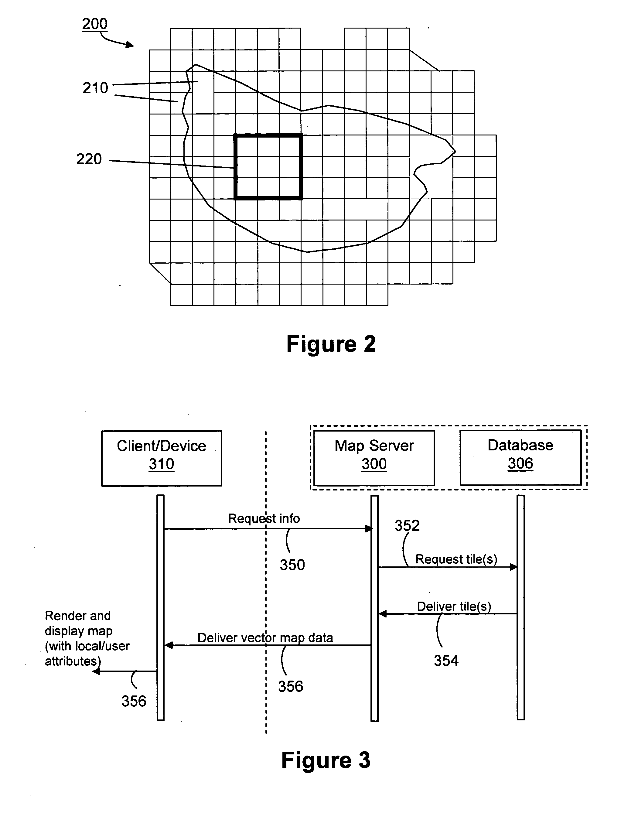 Method of client side map rendering with tiled vector data