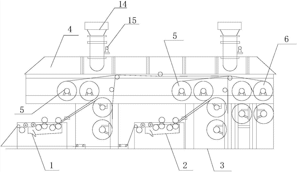 Drying room apparatus of warp sizing machine