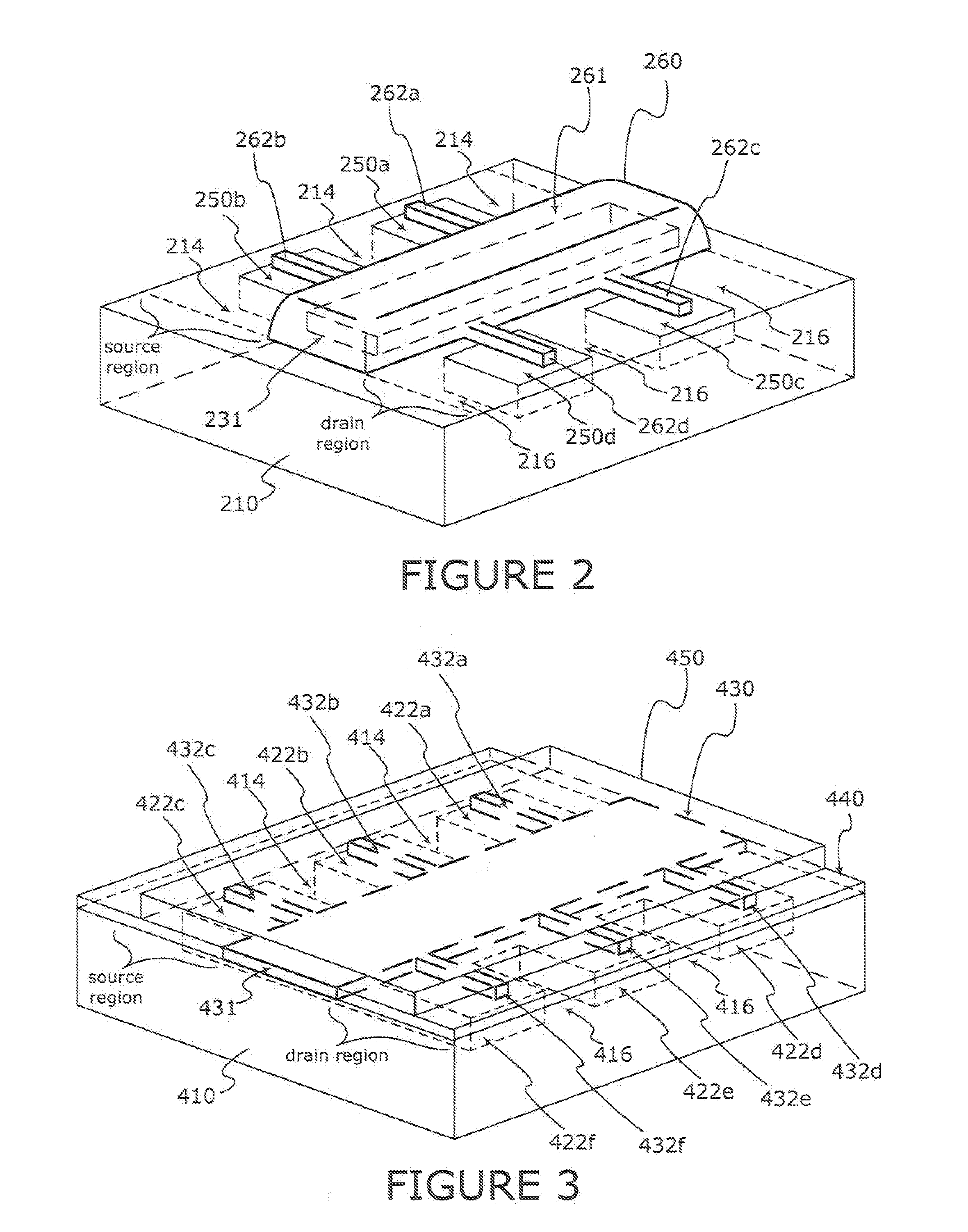 Semiconductor device with reduced surface field effect and methods of fabrication the same