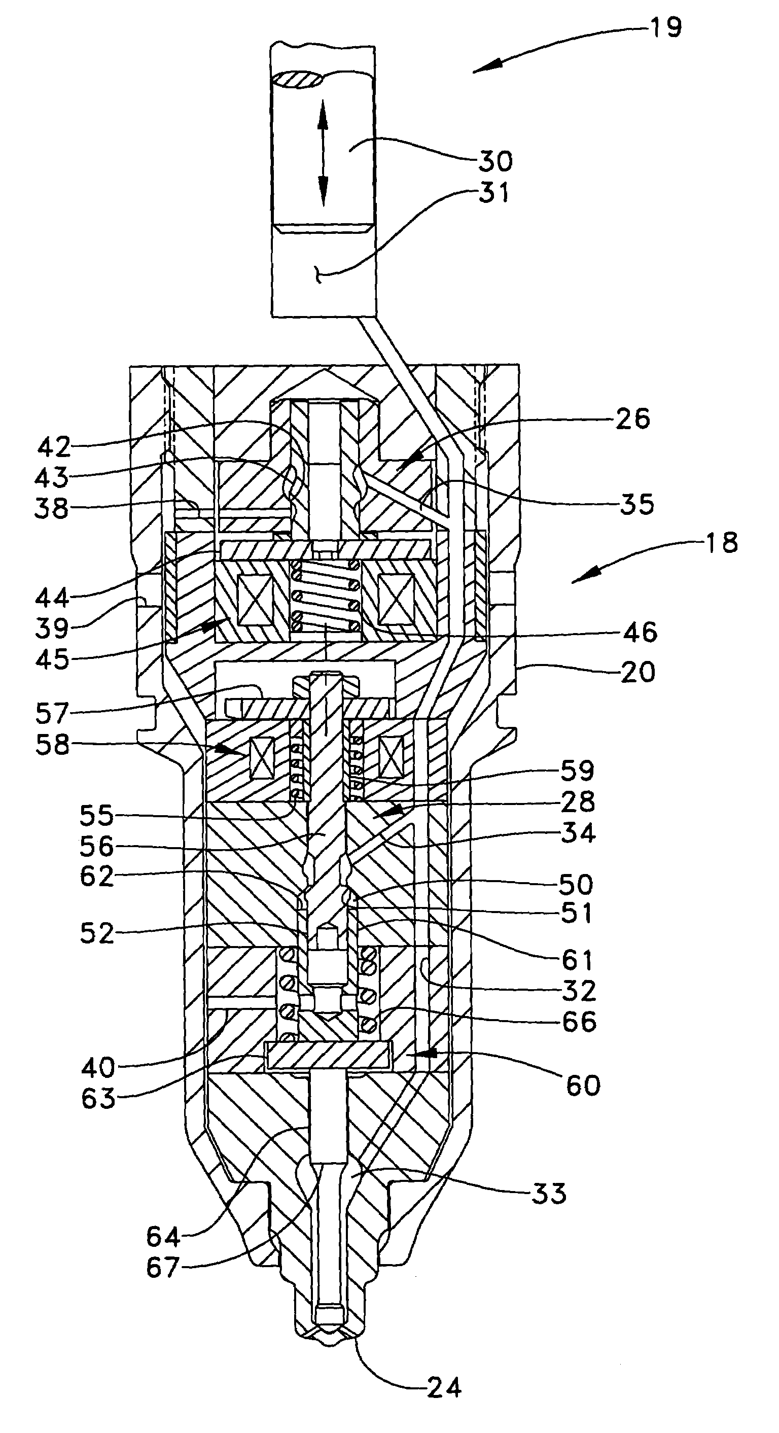 Mechanically actuated, electronically controlled fuel injection system