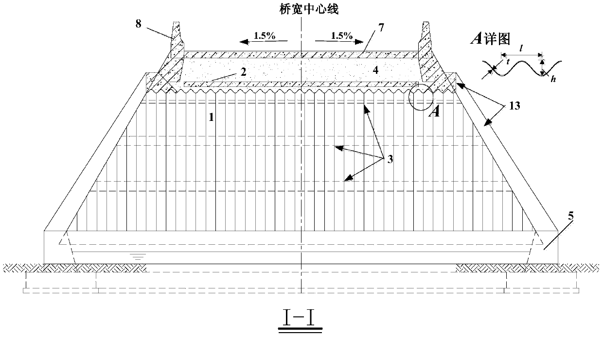Reinforcement method of earthed corrugated steel plate-concrete combined arch bridge