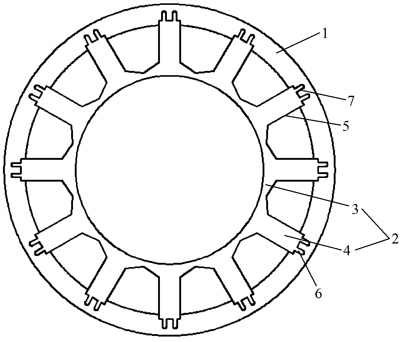 Permanent magnet motor stator structure