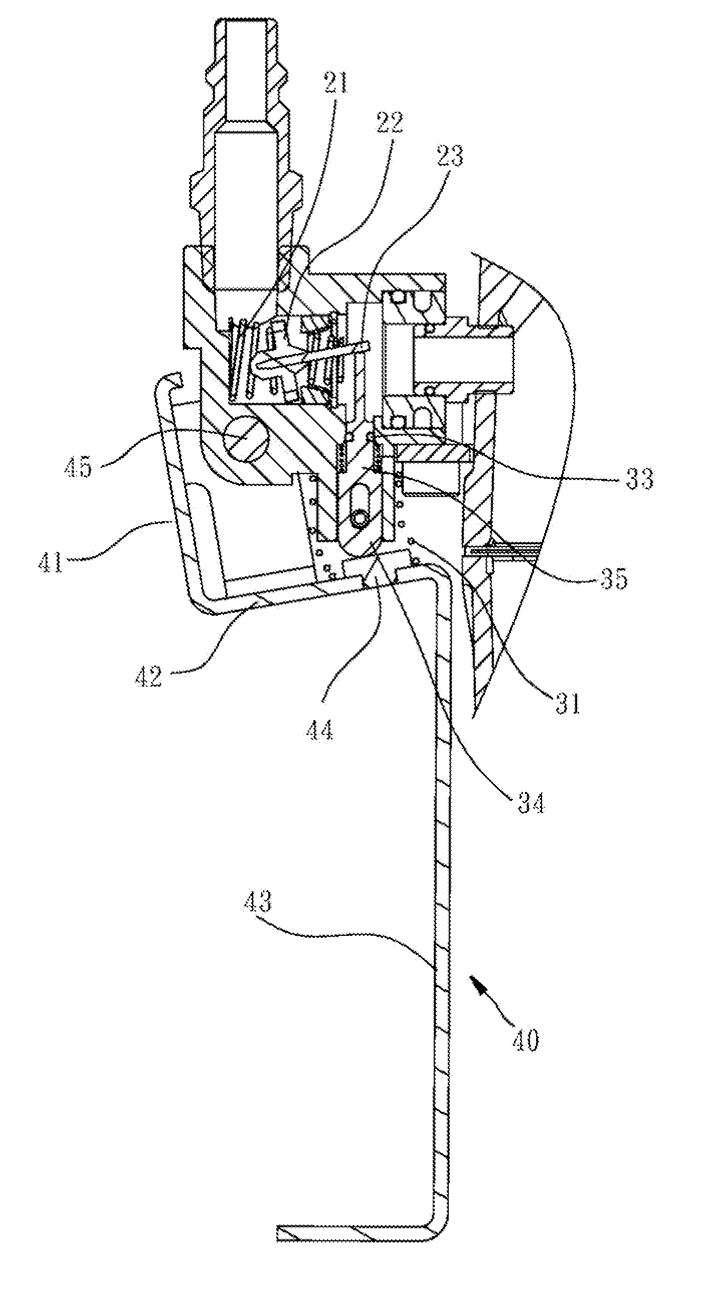 Air source controlling device for a pneumatic nail-gun