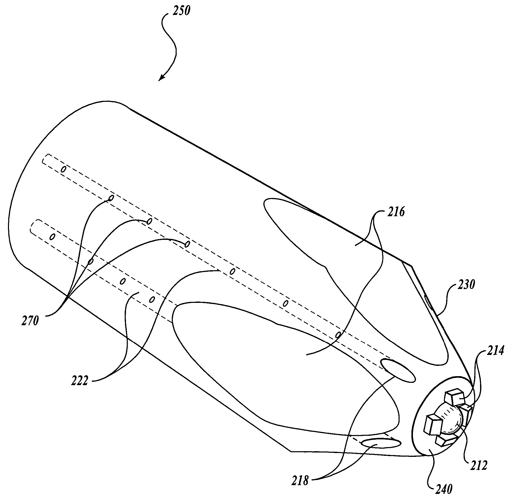 Device for obstruction removal with specific tip structure