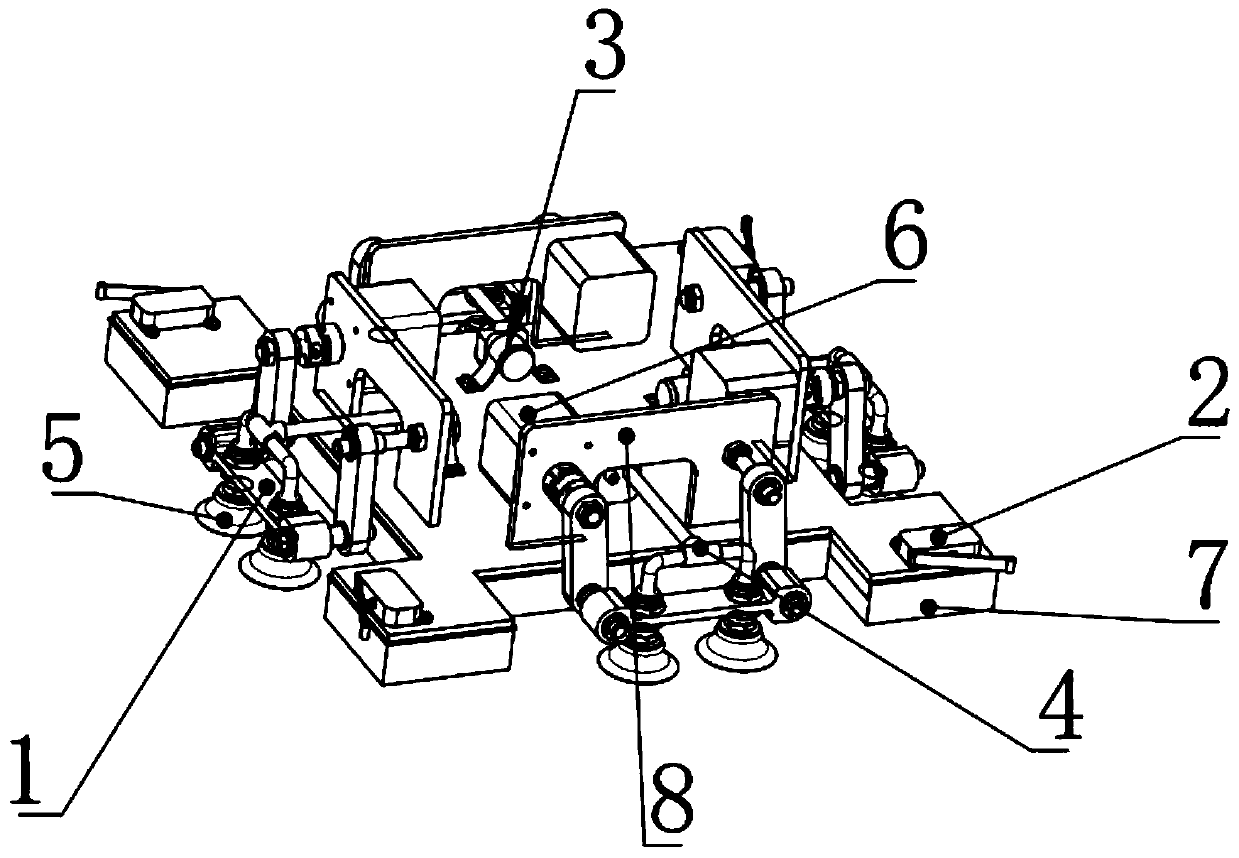 A four-link glass cleaning robot