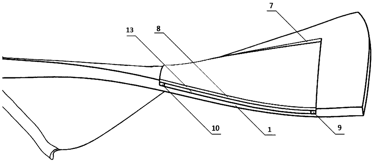 Gas film damping fan blade with vibration absorption sheet covered by throttling orifices