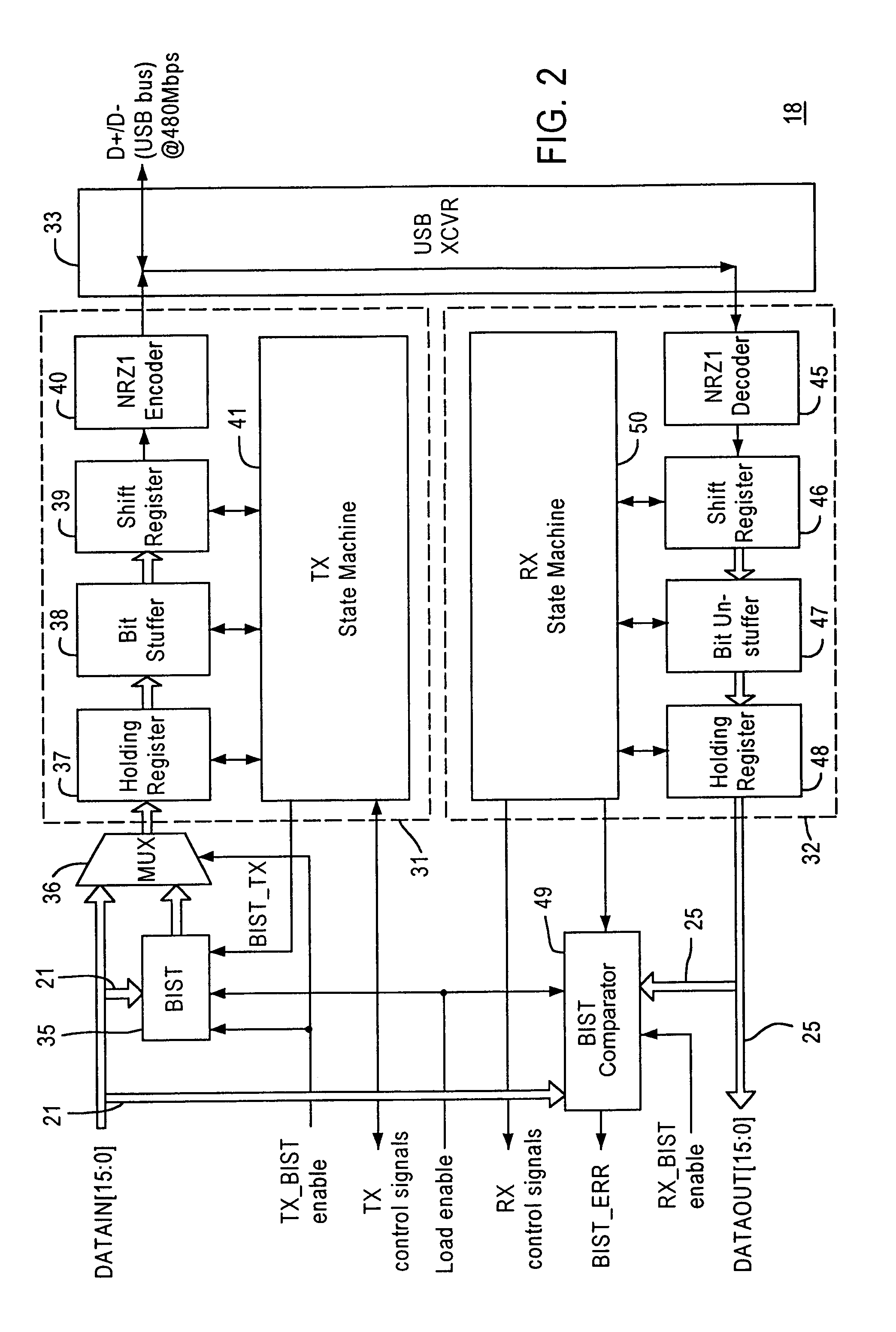 Self test circuit for evaluating a high-speed serial interface