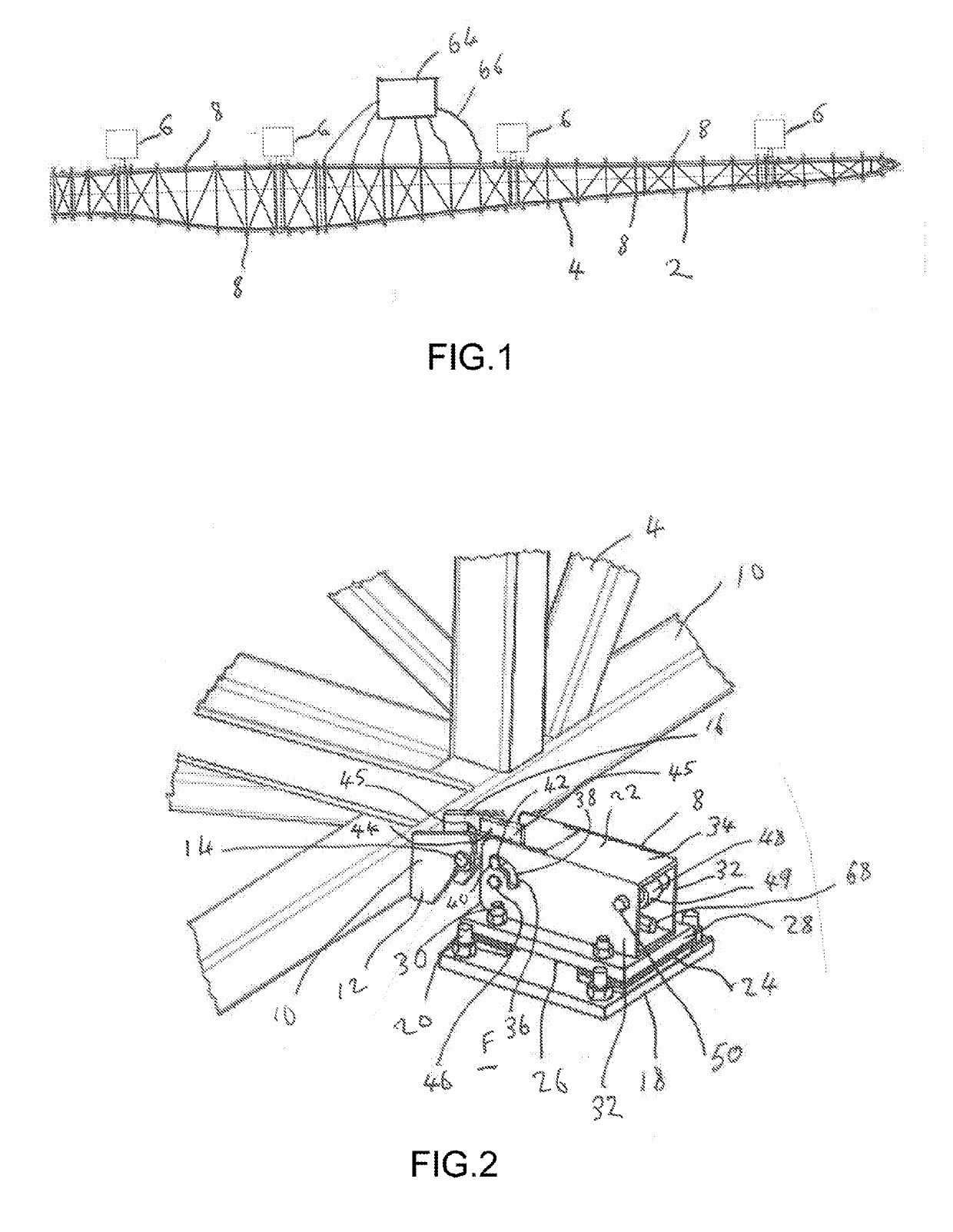 Floor Locking Device for a Wind Turbine Blade Mould