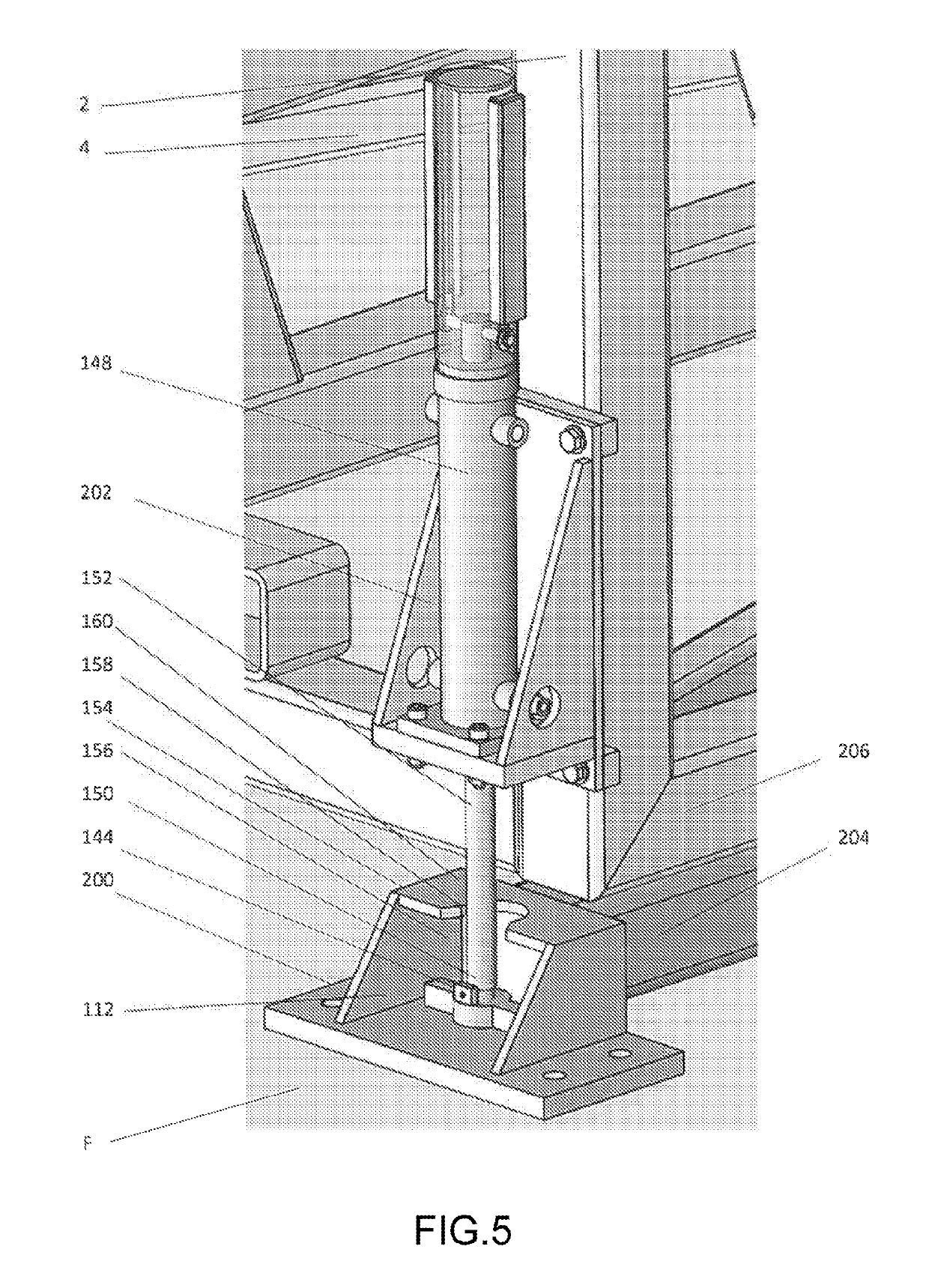 Floor Locking Device for a Wind Turbine Blade Mould