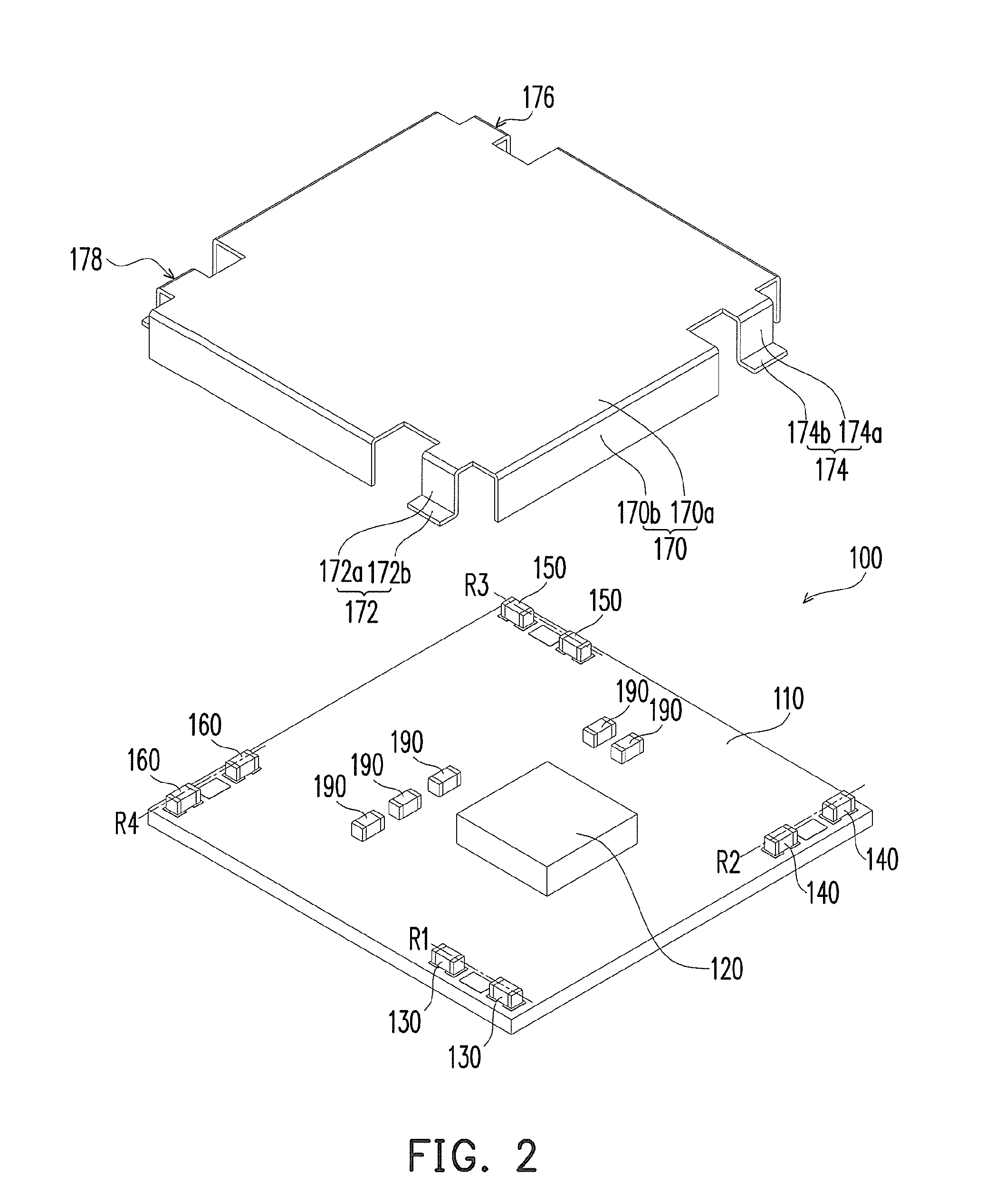 Chip package structure with shielding cover