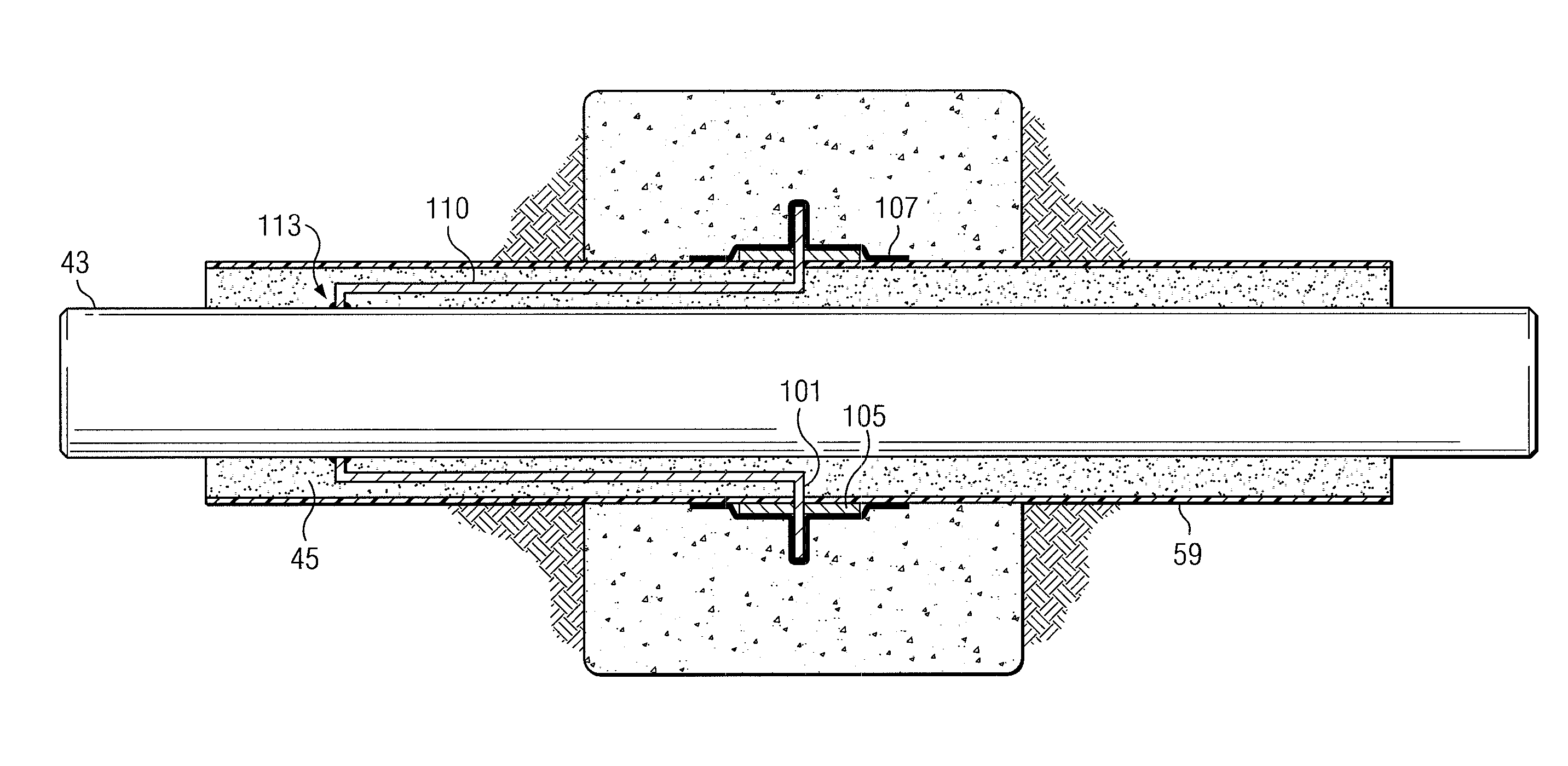 Anchor system for pre-insulated piping