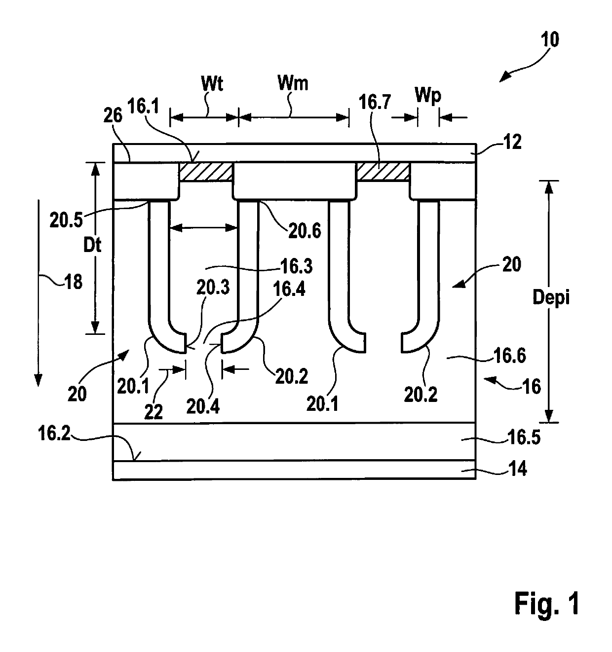 Trench-based diode and method for manufacturing such a diode