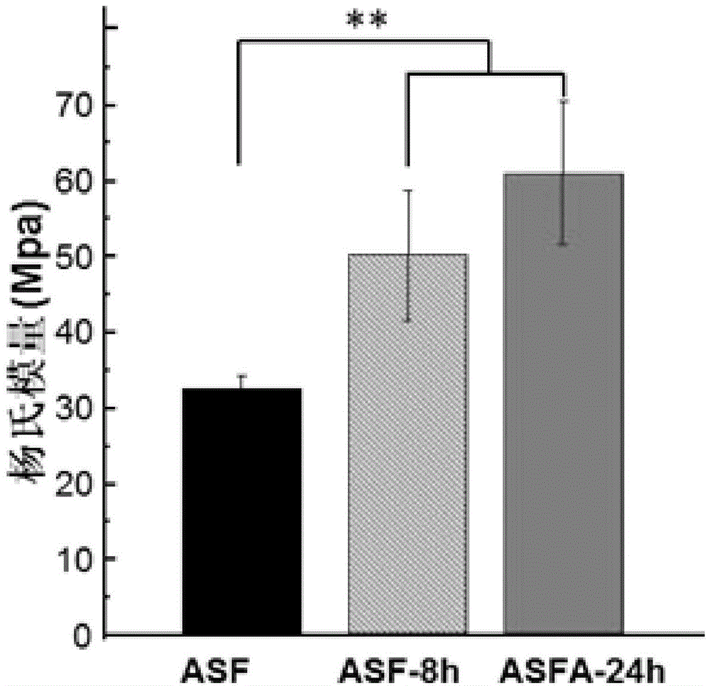 Method for improving mechanical properties of silk protein membrane by virtue of biological mineralization