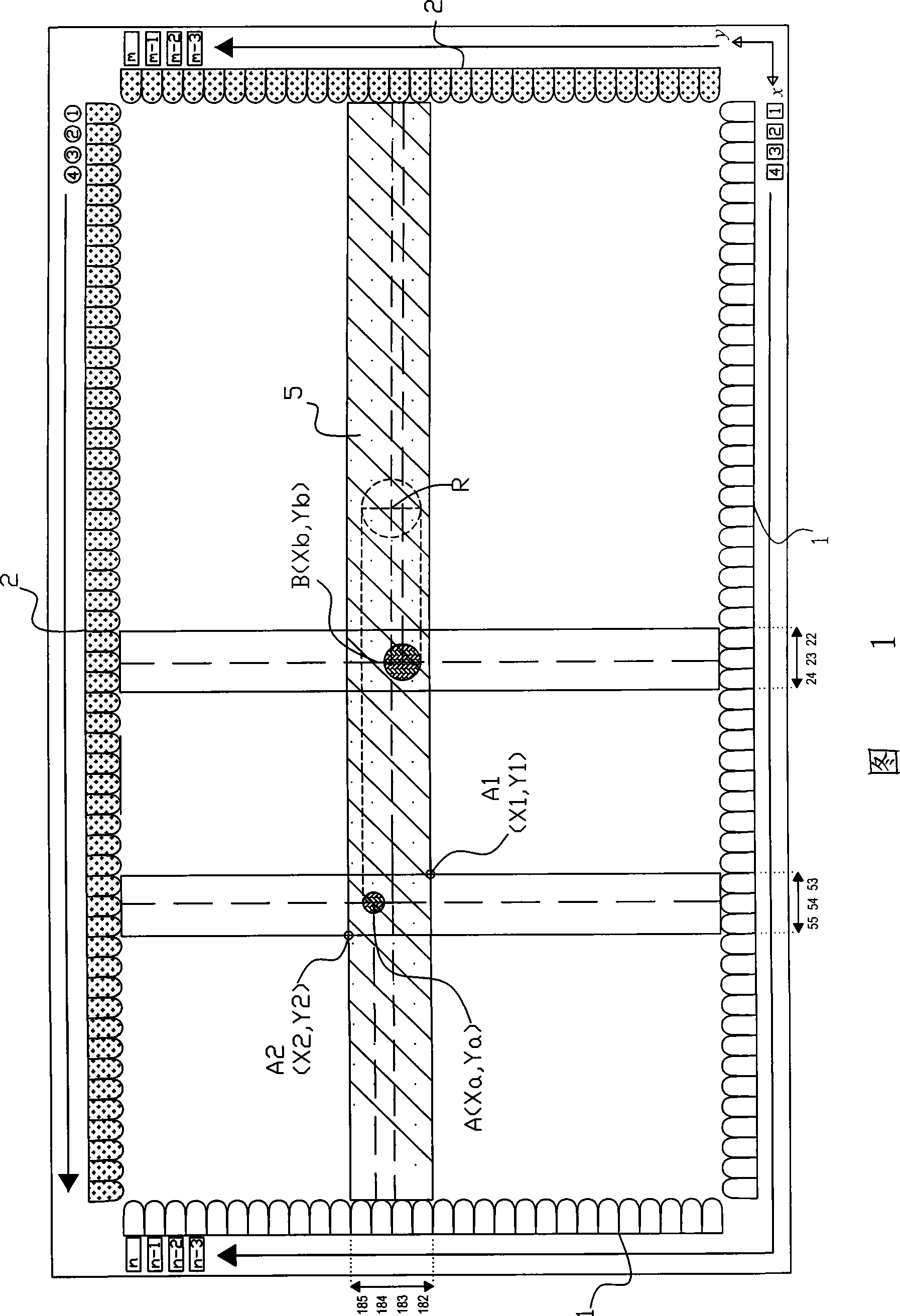 Infrared touch screen multi-point recognizing method