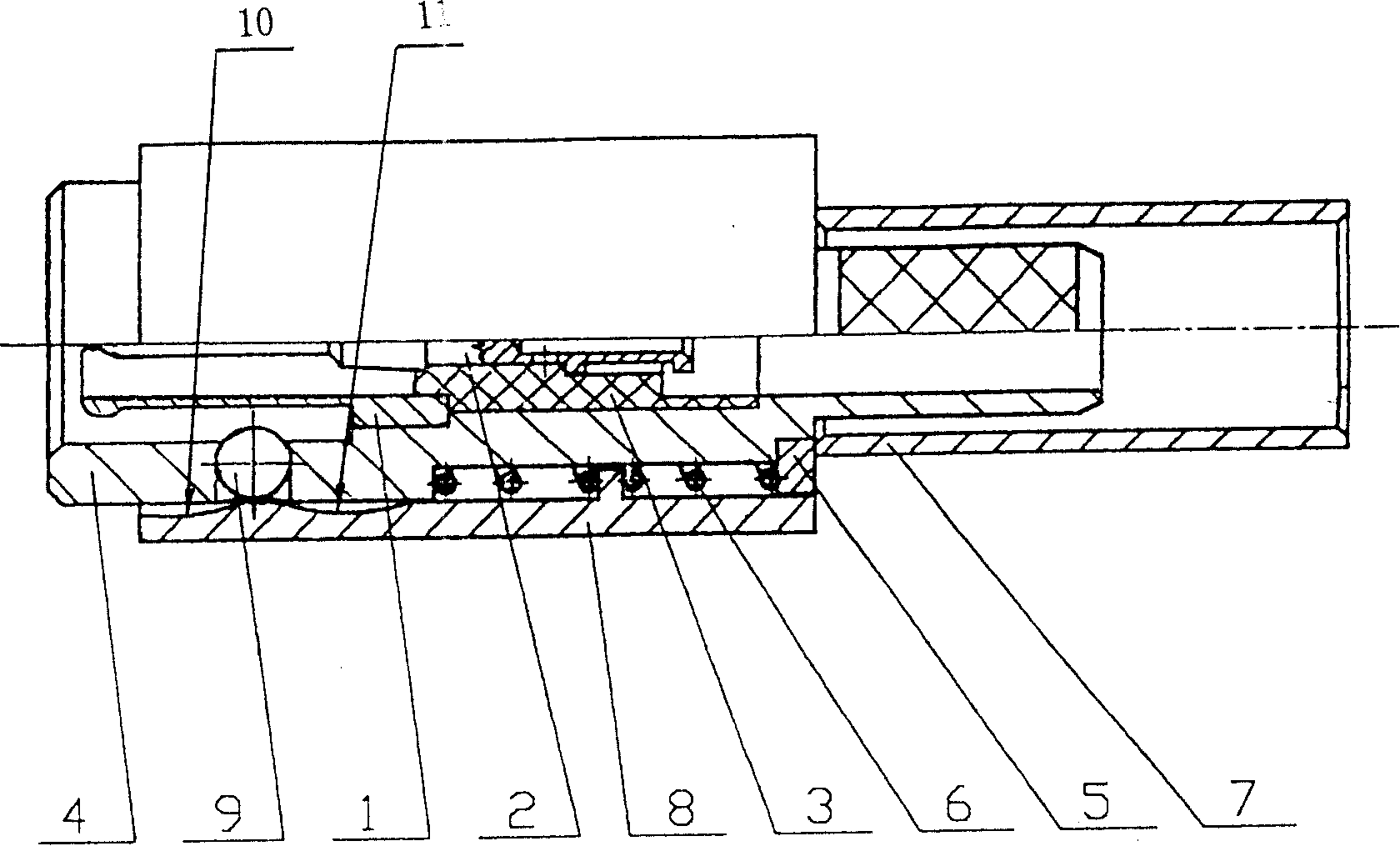 RF coaxial pole connector