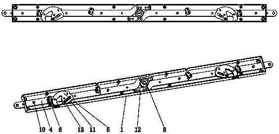 Roller shutter anti-theft locket with two-way linkage locking mechanism