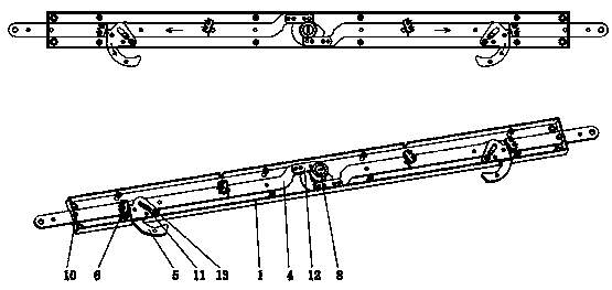 Roller shutter anti-theft locket with two-way linkage locking mechanism