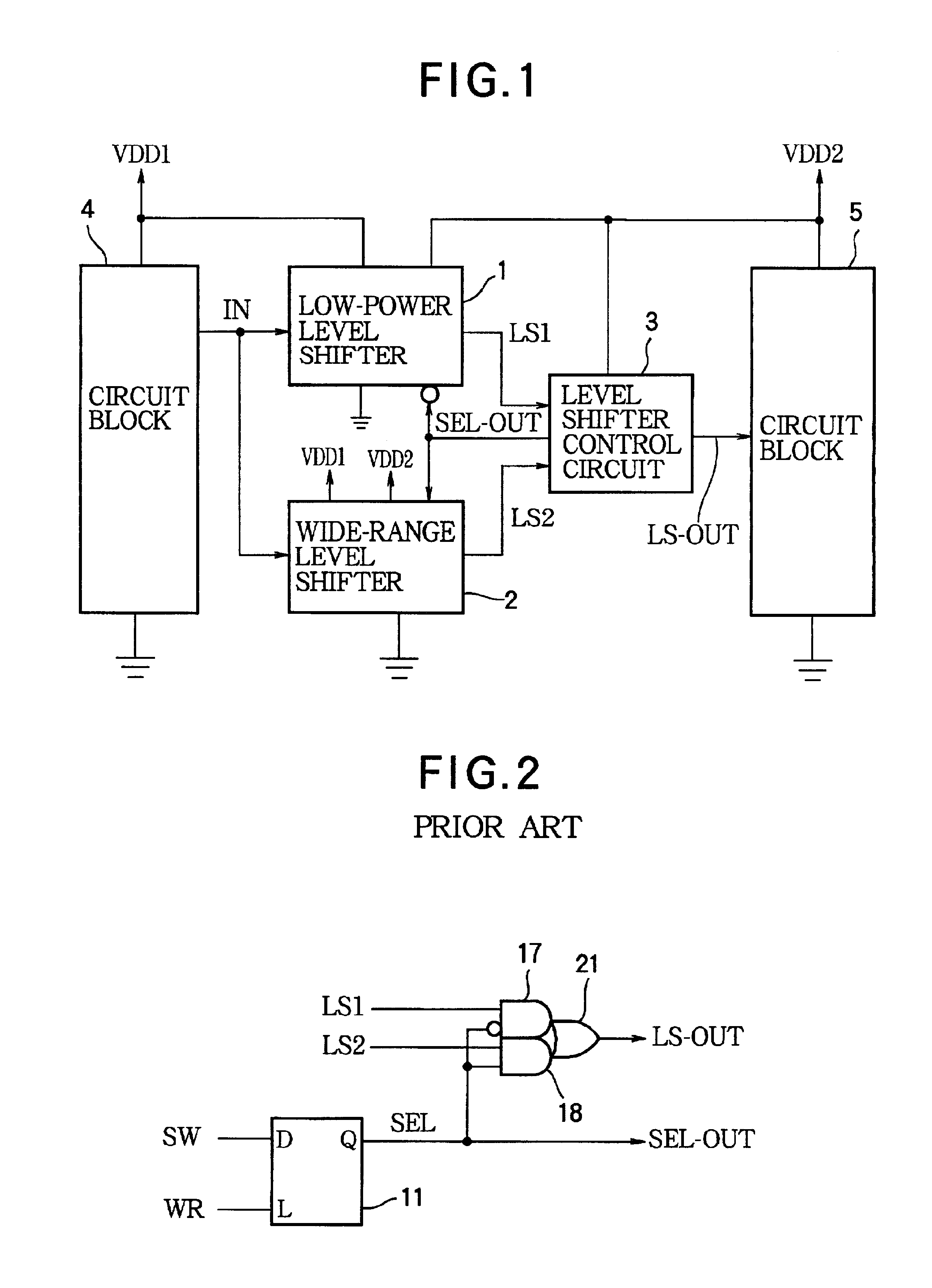 Level shifter control circuit with delayed switchover to low-power level shifter
