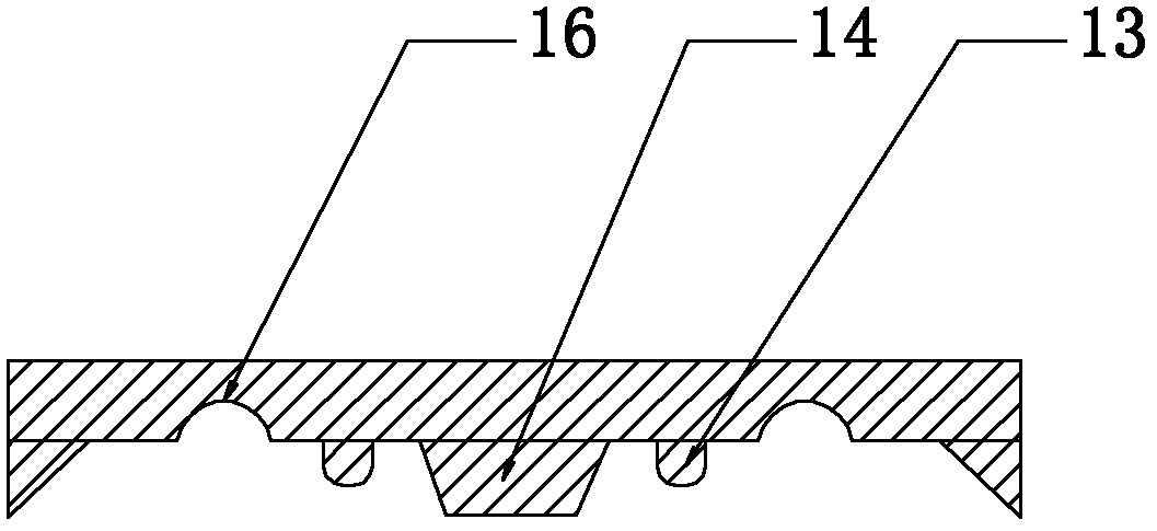 Machine-made die for making combined cavity member