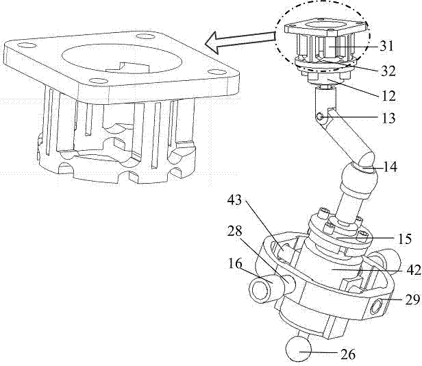 Machining device for curvature radius-adjustable aspheric concave lens