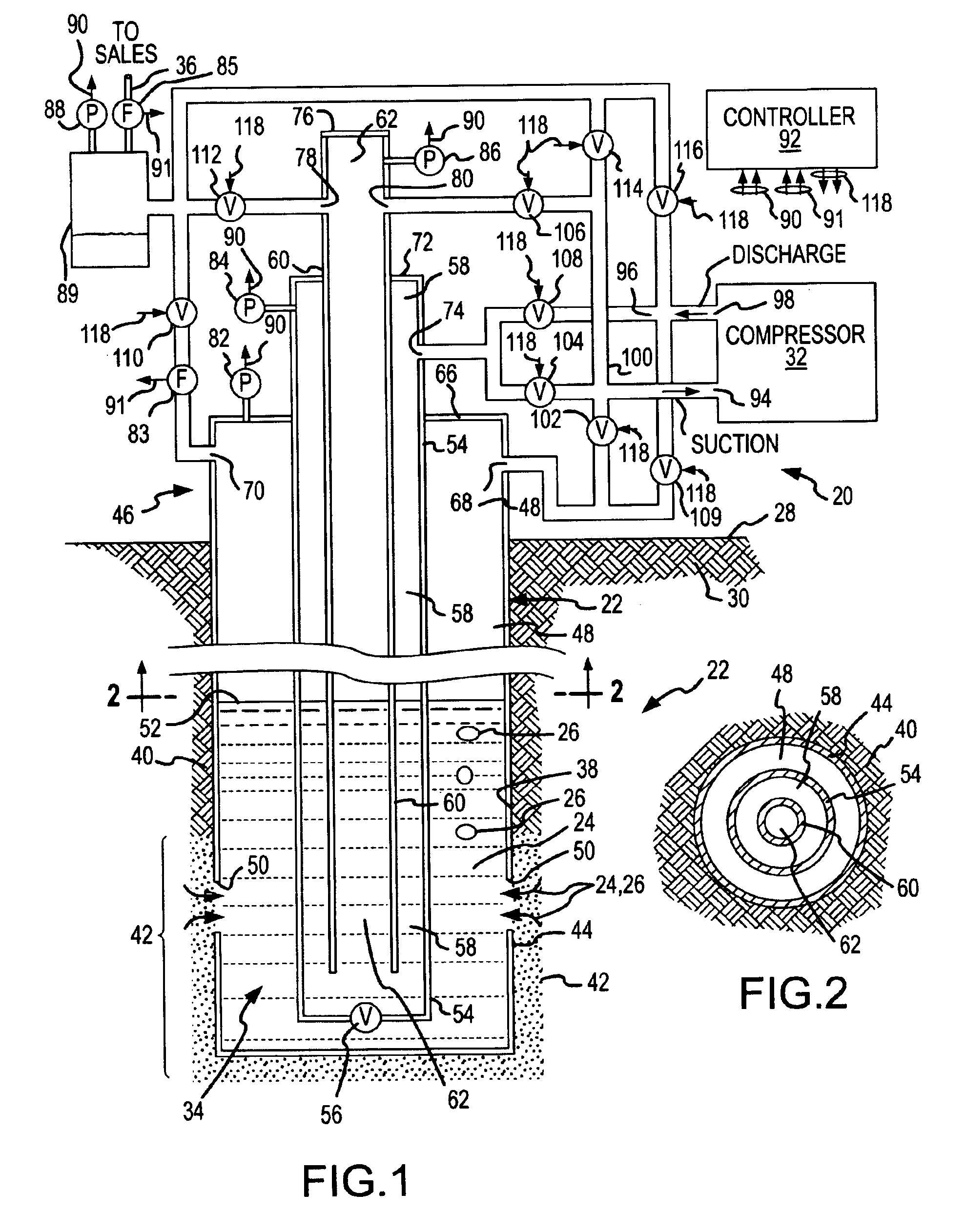 Gas recovery apparatus, method and cycle having a three chamber evacuation phase and two liquid extraction phases for improved natural gas production