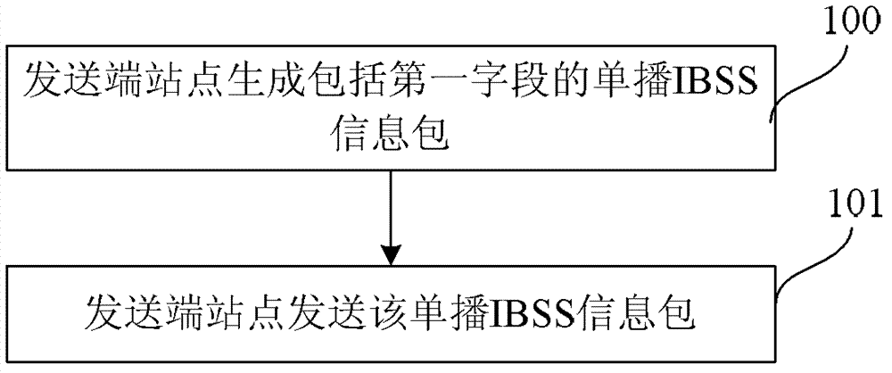 Method and device of sending and receiving information packet of independent basic service set (IBSS) system