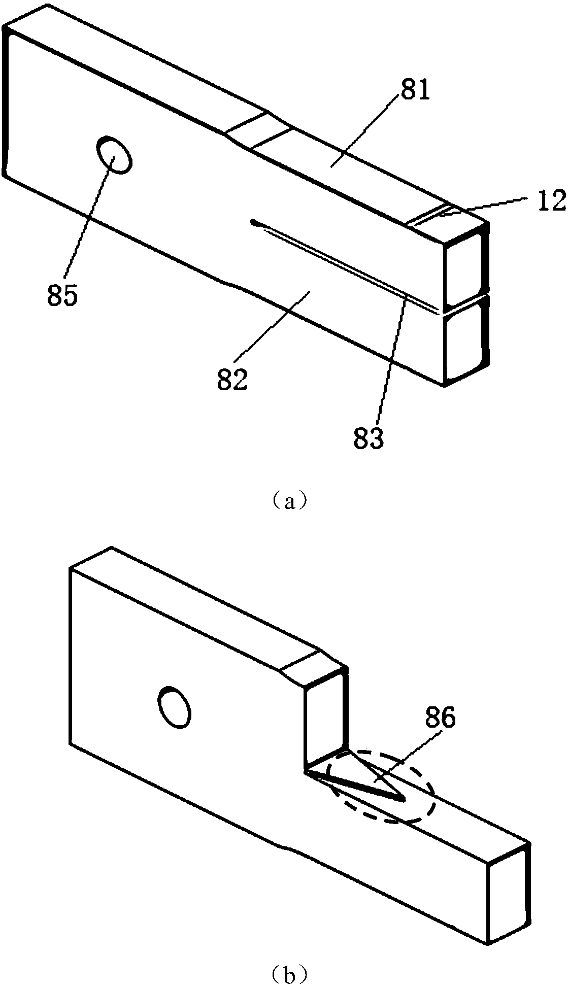 Method for measuring type II crack stress intensity factor threshold value of metal material