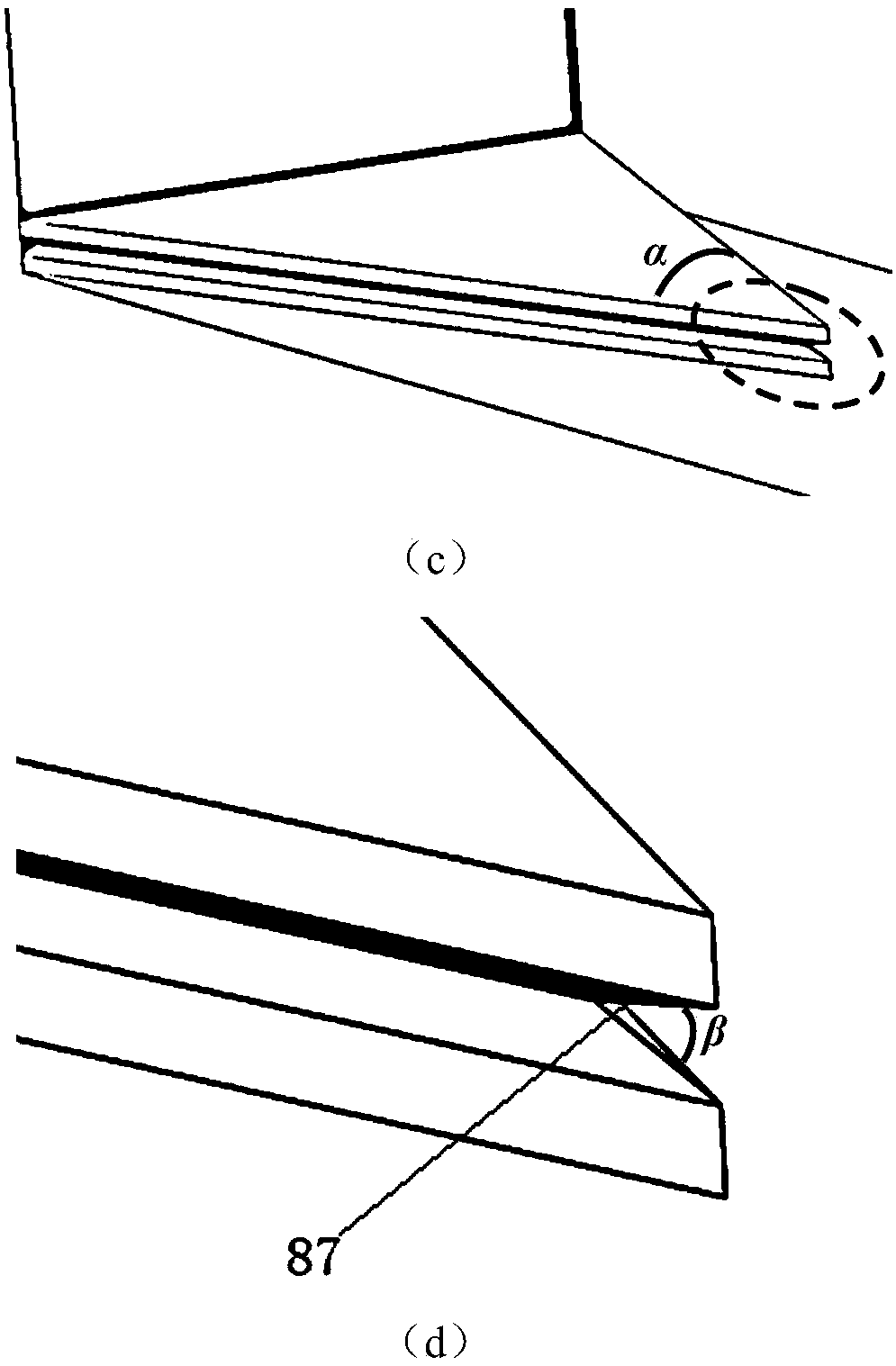 Method for measuring type II crack stress intensity factor threshold value of metal material