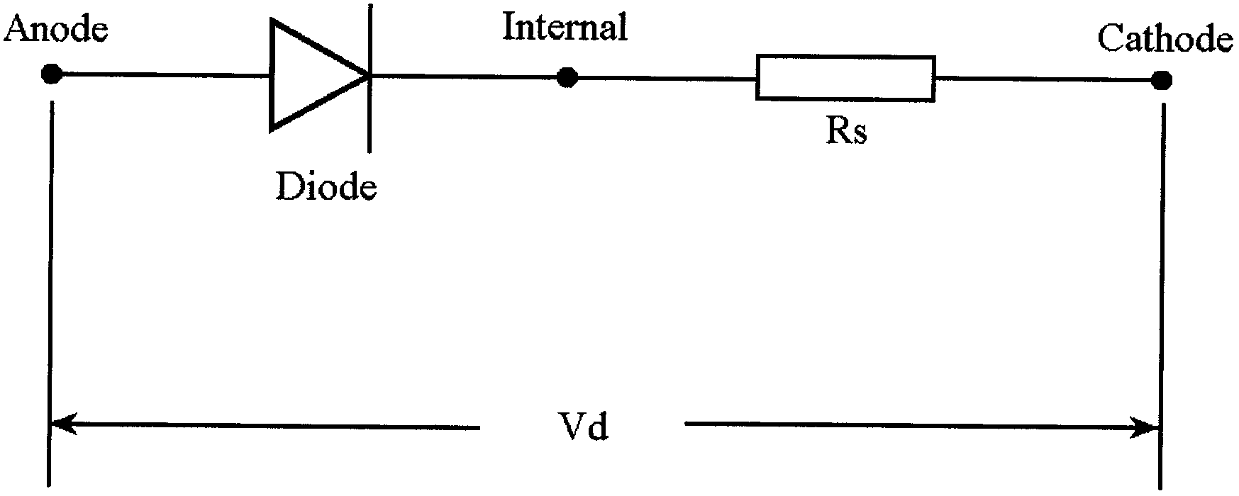 Method for eliminating internal node of diode to rapidly simulate circuit