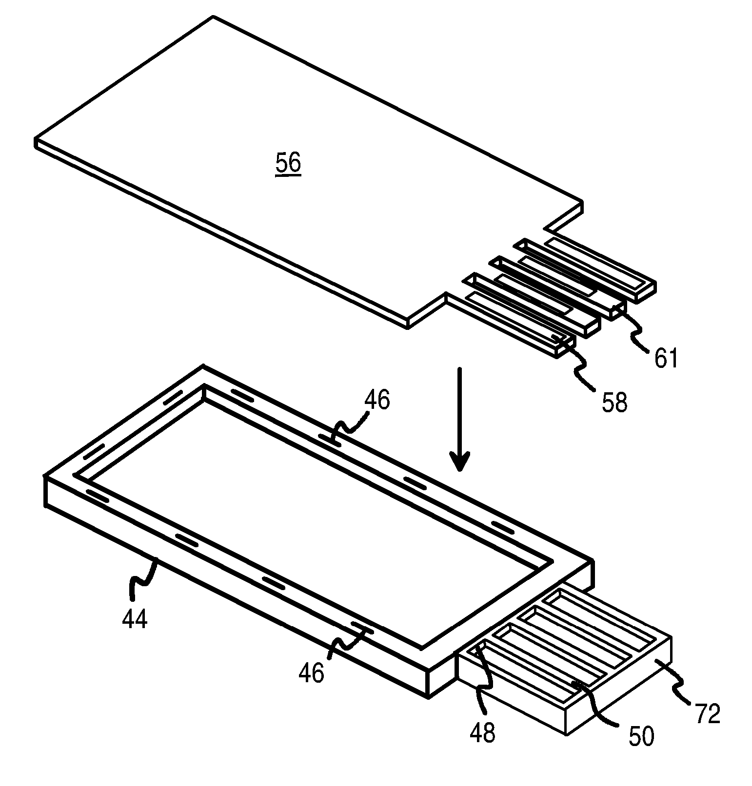 USB flash-memory card with perimeter frame and covers that allow mounting of chips on both sides of a PCB