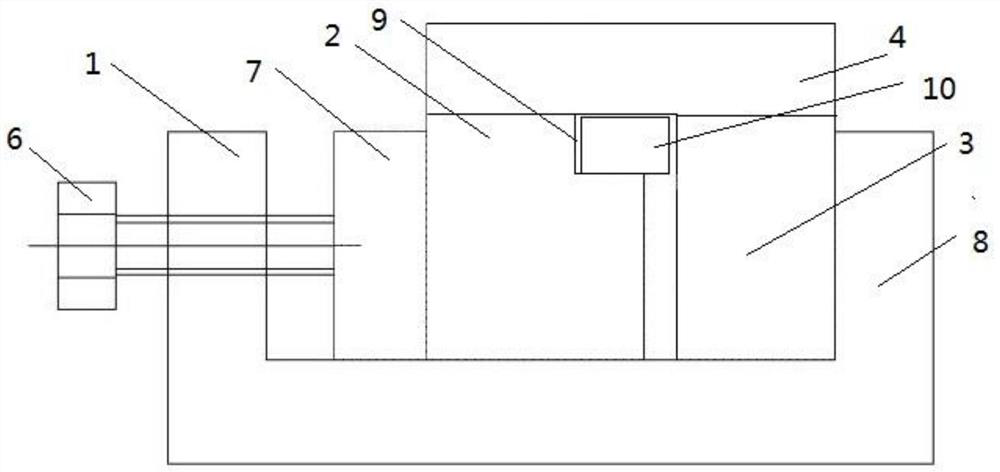 Clamping rod extrusion test device and use method