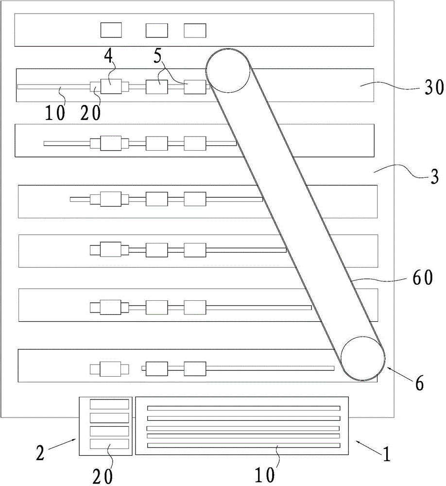 An automatic processing device for threading the steel wire of the handle of the bucket into the handle