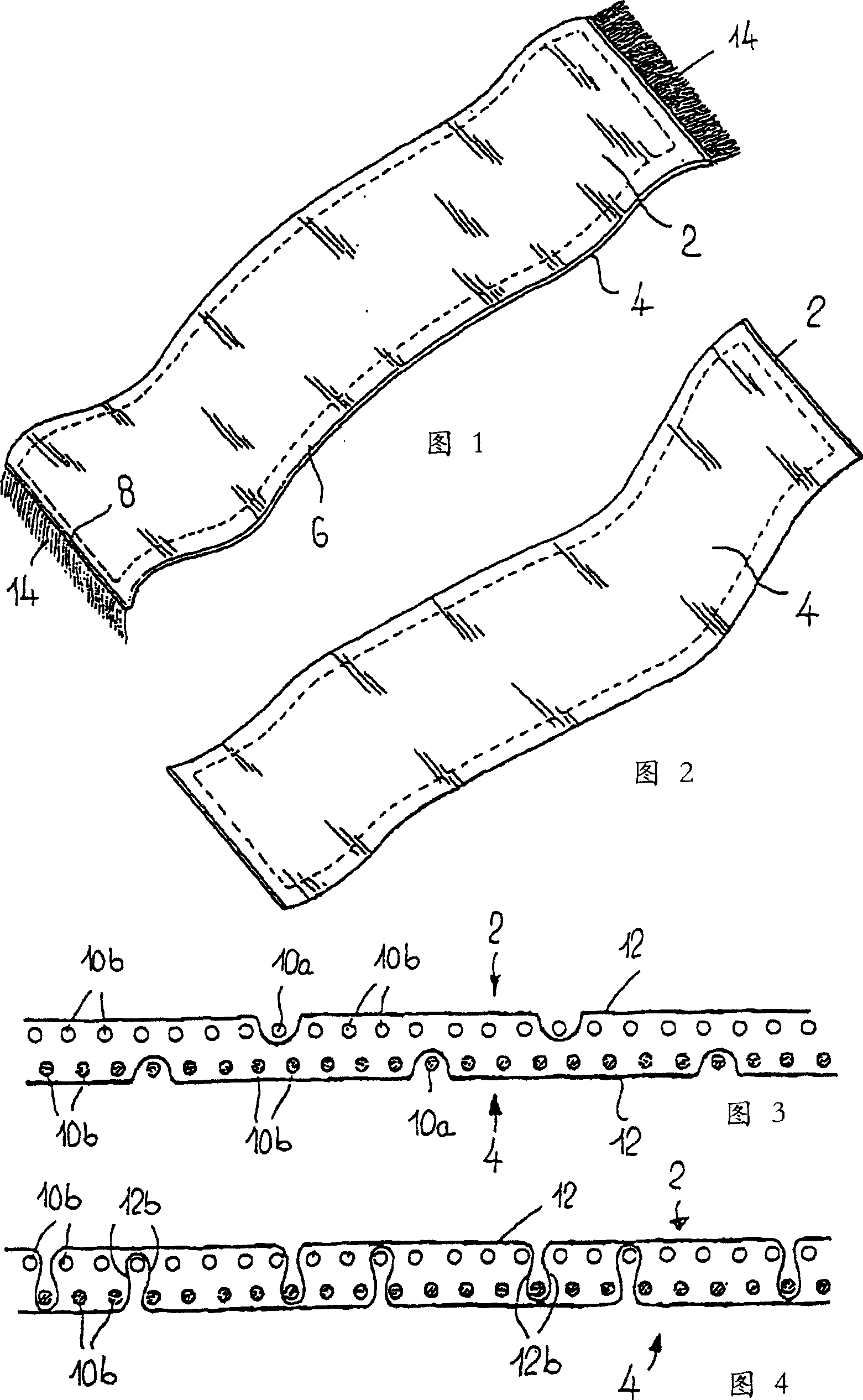Patterned scarf, method and loom for producing the same