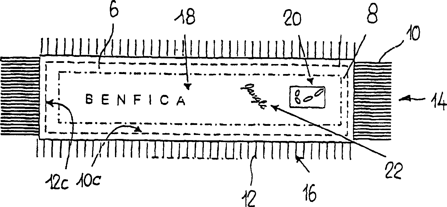 Patterned scarf, method and loom for producing the same