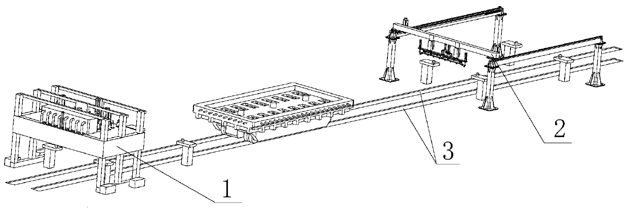 Movable type rail plate machining table