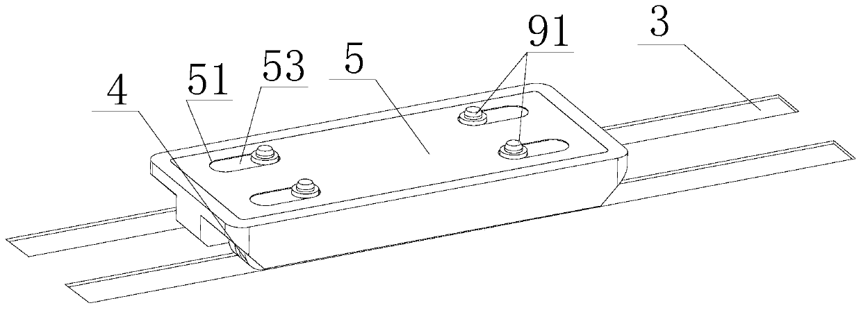 Movable type rail plate machining table