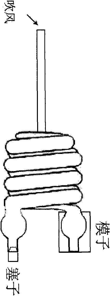 Screw-type hot cathode fluorescent tube and manufacturing method thereof