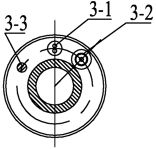 Straight-valve-type layered injection allocation device with special-shaped liquid inlet