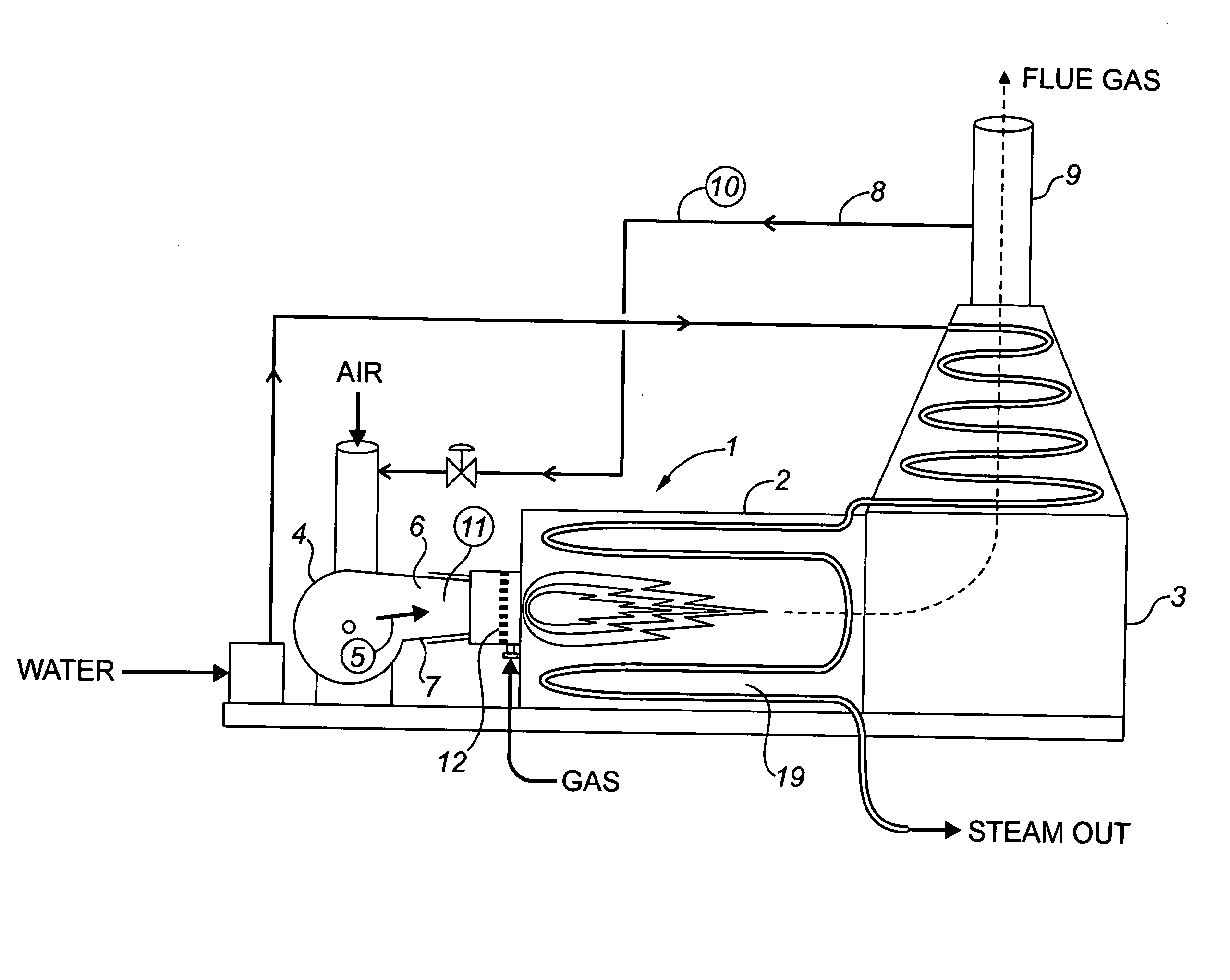 Diffuser plate for boiler burner feed assembly