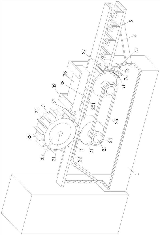An anti-deformation aluminum profile conveying device