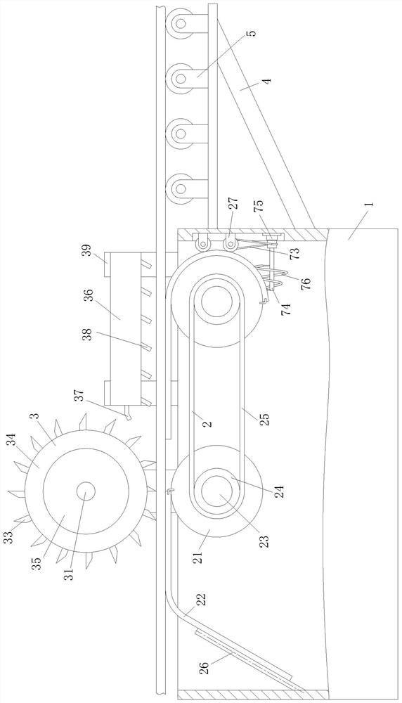 An anti-deformation aluminum profile conveying device