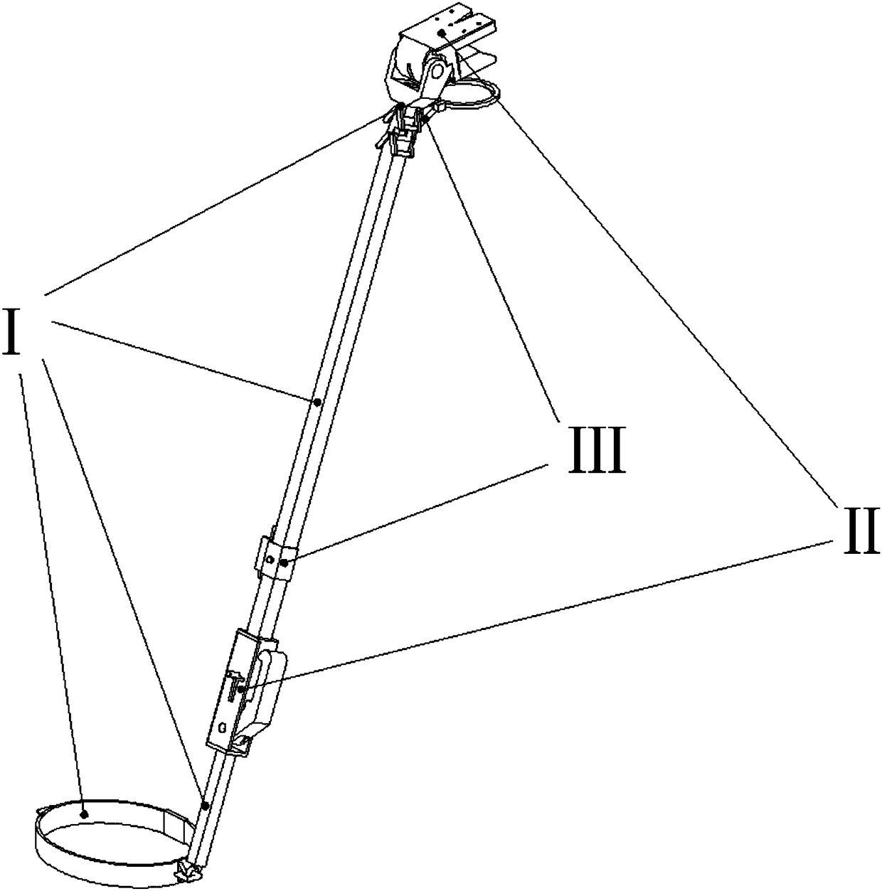 Telescopic, torque-fixed and self-transporting type apple highly-efficient picking mechanical arm