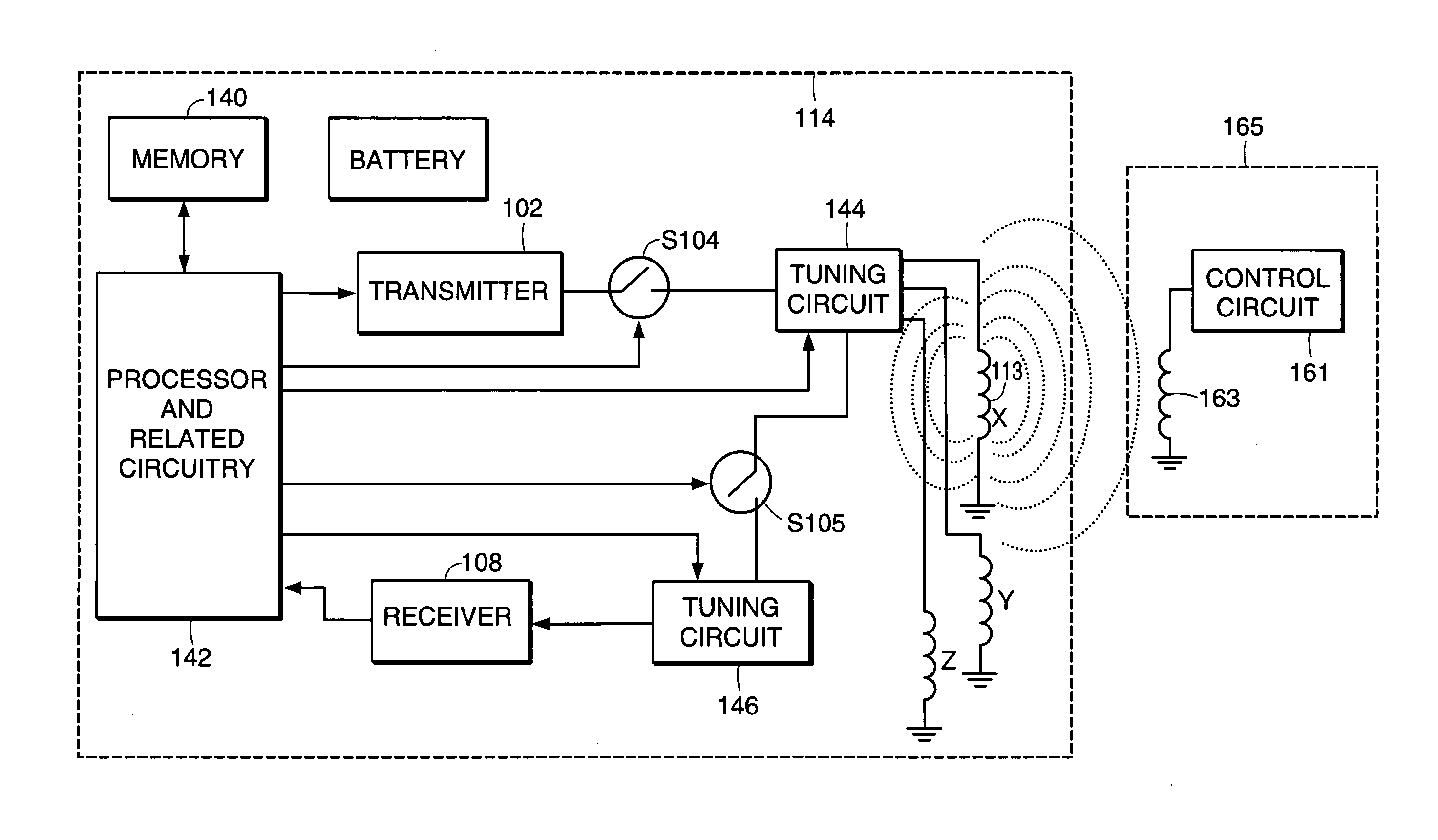 Wireless communication over a transducer device